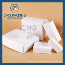 Boîte à cosmétiques en carton blanc uni